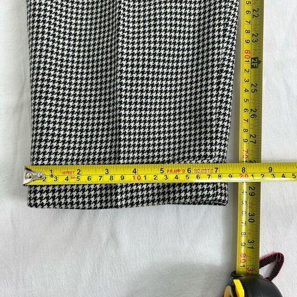 Womens Talbots Vintage Wool Black/White Houndstooth Lined Pants Cuffed Size 12 - Picture 5 of 13